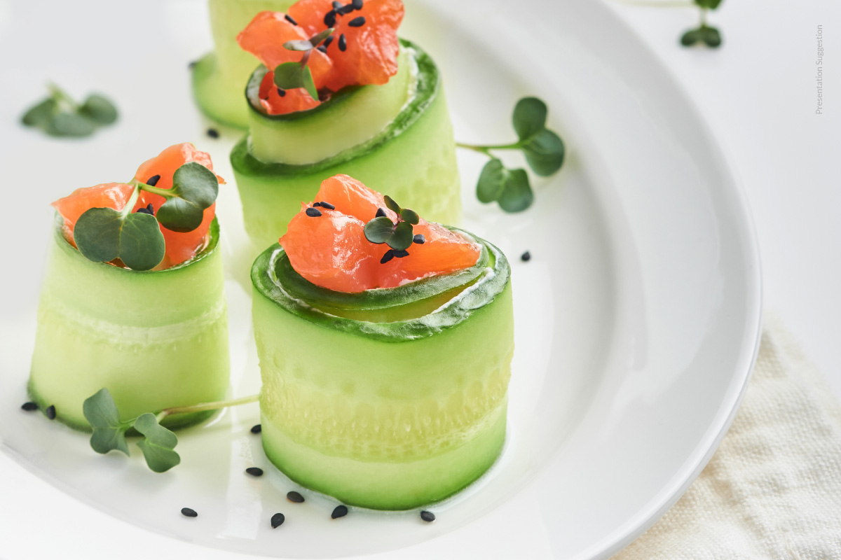 Cucumber and Salmon Rolls