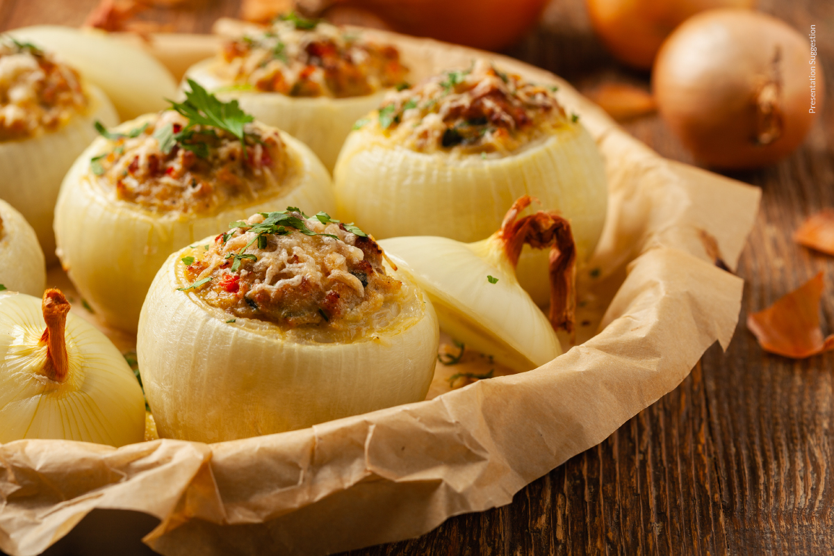 Onion Stuffed with Seasoned Ground Chicken Healthy Recipes